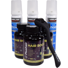 Set Kirkland Minoxidil Foam + Vitamíny Hair BOOST™ + Dermaroller - na 3 měsíce