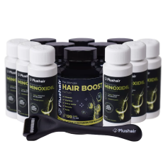 Set Minoxidil Plushair + Vitamíny + Dermaroller - na 6 měsíců