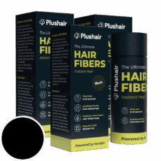 SET 3 balení Plushair HAIR FIBERS vlasová vlákna - černá